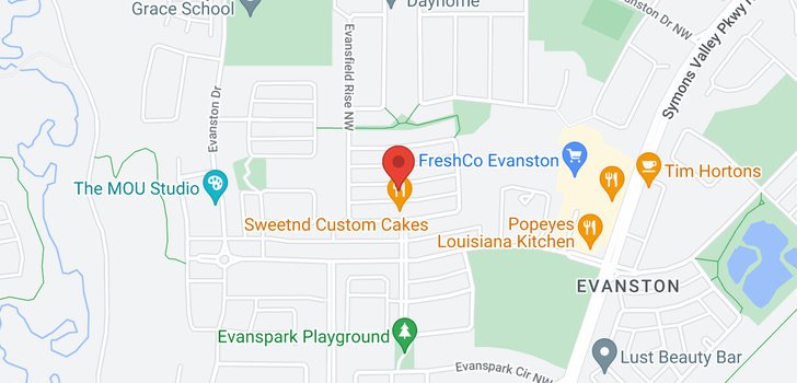 map of 59 EVANSPARK RD NW